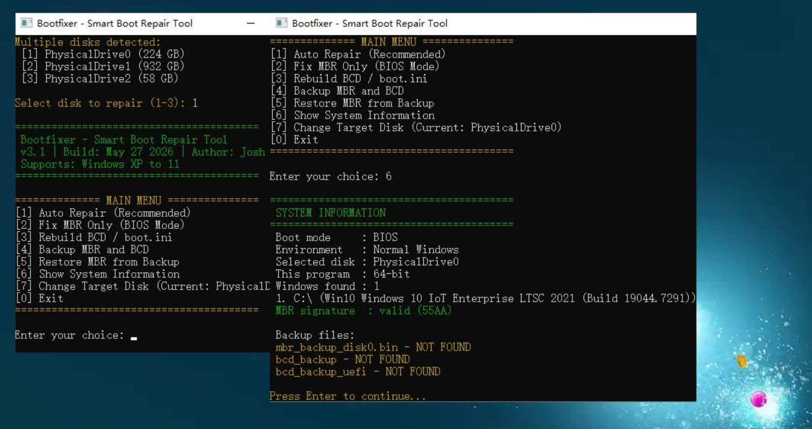 Windows 引导修复工具 Bootfixer V3.1